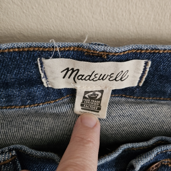 Madewell Cali Demi-Boot Cut Denim Blue Jeans | sz 32 Tall* - Picture 2 of 9